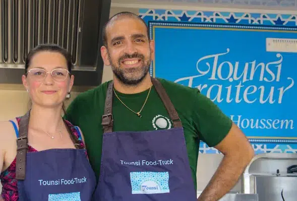 Julie et Houssem, fondateurs de Tounsi Traiteur, food truck tunisien à Valence